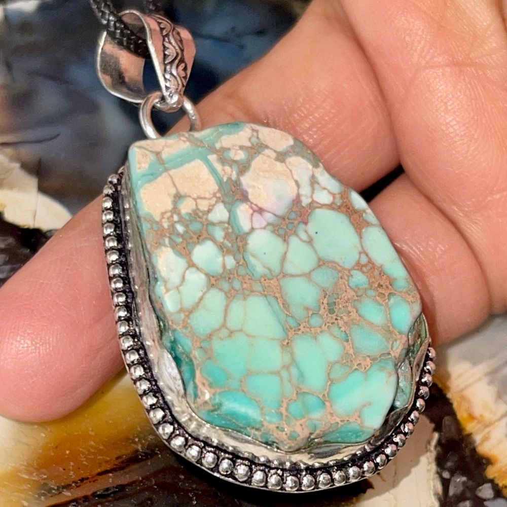 Sea Sediment Jasper Pendant 2 1/4” - Picture 6 of 14